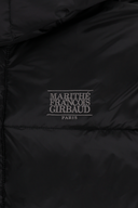 SLEEVE DETATCHABLE HOODED DOWN JACKET IN BLACK