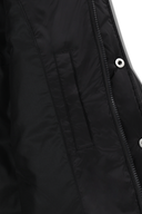 SLEEVE DETATCHABLE HOODED DOWN JACKET IN BLACK