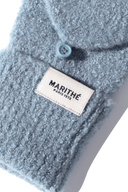 CLASSIC LOGO MITTENS IN ASH BLUE