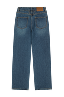 W SLIM STARIGHT DENIM PANTS IN DARK BLUE