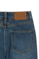 W SLIM STARIGHT DENIM PANTS IN DARK BLUE