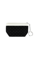 MINI CORDUROY POUCH KEYRING IN BLACK