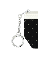 MINI CORDUROY POUCH KEYRING IN BLACK