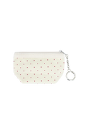 MINI CORDUROY POUCH KEYRING IN IVORY