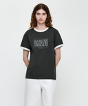 AEROCOOL CLASSIC LOGO RINGER TEE IN CHARCOAL GREY
