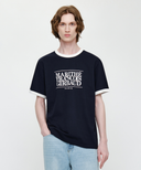 AEROCOOL CLASSIC LOGO RINGER TEE IN NAVY