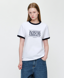 AEROCOOL CLASSIC LOGO RINGER TEE IN WHITE