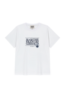 W STAMP CLASSIC LOGO TEE IN WHITE