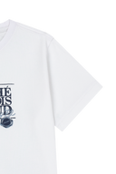 W STAMP CLASSIC LOGO TEE IN WHITE