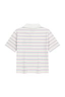 W STRIPE COLLAR TEE IN IVORY