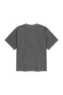 OUTLINE CLASSIC LOGO OVERSIZED DYEING TEE IN CHARCOAL GREY