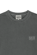 OUTLINE CLASSIC LOGO OVERSIZED DYEING TEE IN CHARCOAL GREY