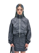 CURVY BOMBER JUMPER IN CHARCOAL GREY