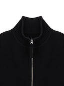 SPELL POINT STRIPE KNIT CARDIGAN IN BLACK