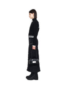 SPELL POINT STRIPE KNIT CARDIGAN IN BLACK