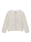 THREE QUARTER SLEEVE ROUND CARDIGAN IN WHITE