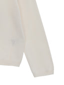 THREE QUARTER SLEEVE ROUND CARDIGAN IN WHITE
