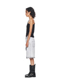 SIDE BUTTON ONE SHOULDER KNIT TOP IN BLACK