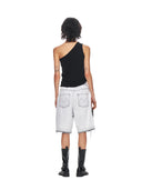 SIDE BUTTON ONE SHOULDER KNIT TOP IN BLACK