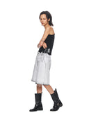 SIDE BUTTON ONE SHOULDER KNIT TOP IN BLACK