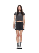 PIGMENT CUT OUT LOGO CROP TOP IN CHARCOAL GREY