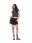 PIGMENT CUT OUT LOGO CROP TOP IN CHARCOAL GREY