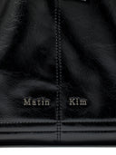 POCKET SHIRRING RIBBON BIG BAG IN BLACK