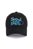 SEOUL LOVERS GRAFFITI BASIC BALL CAP IN BLACK