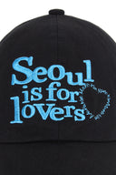 Seoul Lovers印花棒球帽 黑色