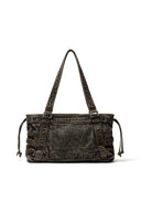 MATIN WASHED DENIM SQUARE BAG IN BLACK