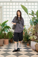 FOR LOVERS LOGO POINT TOP IN CHARCOAL GREY