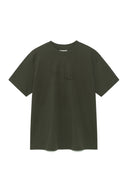 STITCH PRINTING DETAIL OVERSIZE TOP IN KHAKI