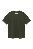 STITCH PRINTING DETAIL OVERSIZE TOP IN KHAKI
