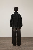 STITCH POINT HIGH NECK JUMPER IN BLACK