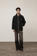 STITCH POINT HIGH NECK JUMPER IN BLACK