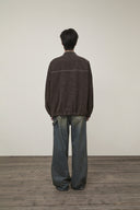 STITCH POINT HIGH NECK JUMPER IN BROWN
