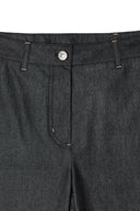 BACK TUCK DETAIL DENIM LIKE PANTS IN BLACK