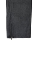 BACK TUCK DETAIL DENIM LIKE PANTS IN BLACK