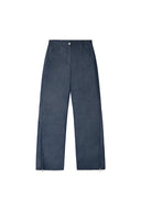 BACK TUCK DETAIL DENIM LIKE PANTS IN NAVY