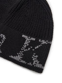 CRACKED LOGO BUCKET BEANIE IN BLACK