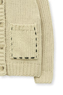 HANDMADE COLLAR KNIT CARDIGARN FOR WOMEN IN BUTTER