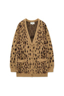 BRUSHED LEOPARD CARDIGAN IN MIX