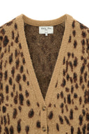 BRUSHED LEOPARD CARDIGAN IN MIX