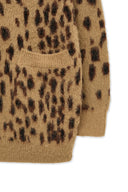 BRUSHED LEOPARD CARDIGAN IN MIX