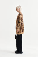 BRUSHED LEOPARD CARDIGAN IN MIX