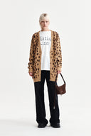 BRUSHED LEOPARD CARDIGAN IN MIX