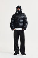 SMALL LOGO VOLUME DOWN JUMPER FOR MEN IN BLACK