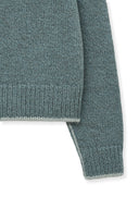 BASIC LOGO RAGLAN KNIT PULLOVER IN SMOKE BLUE