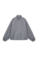 MATIN KIM LOGO COATING JUMPER IN DARK GRAY
