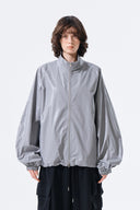 MATIN KIM LOGO COATING JUMPER IN DARK GRAY